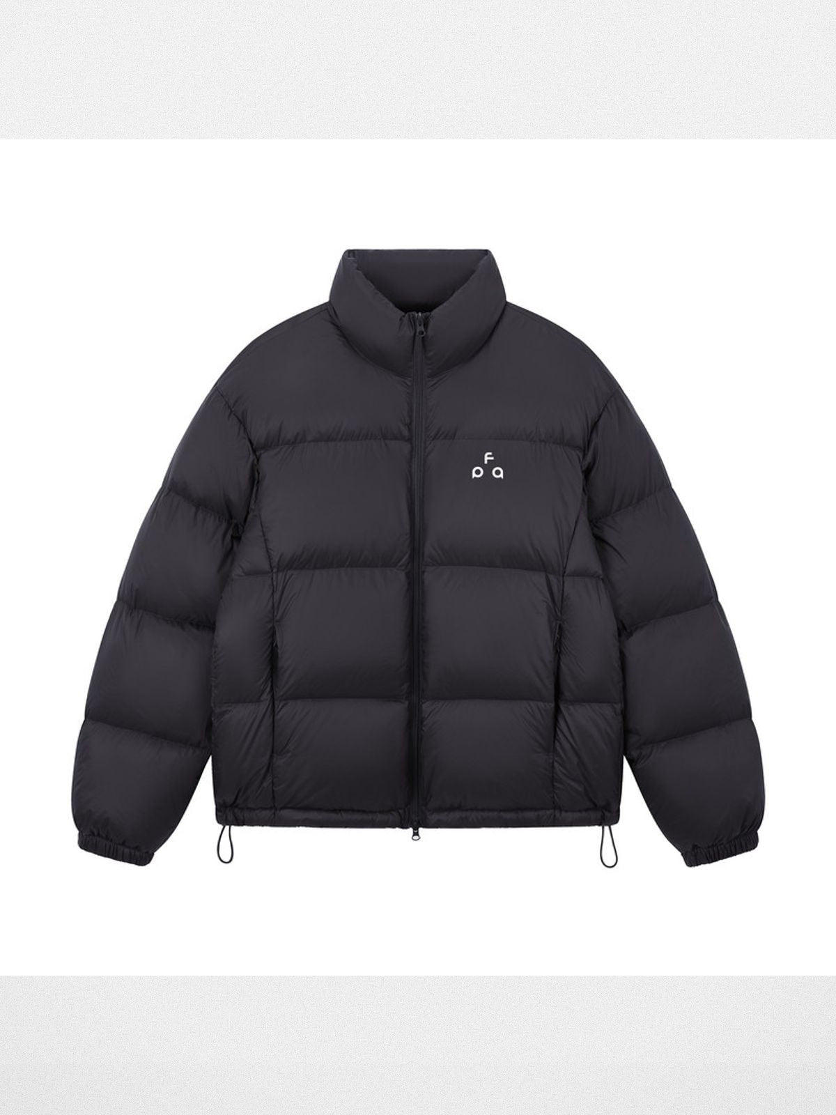 FPA Logo Print Down Puffer Jacket in Black