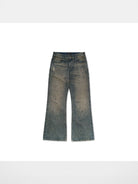 MASONPRINCE Distressed Boot Cut Washed Jeans in Blue #color_blue