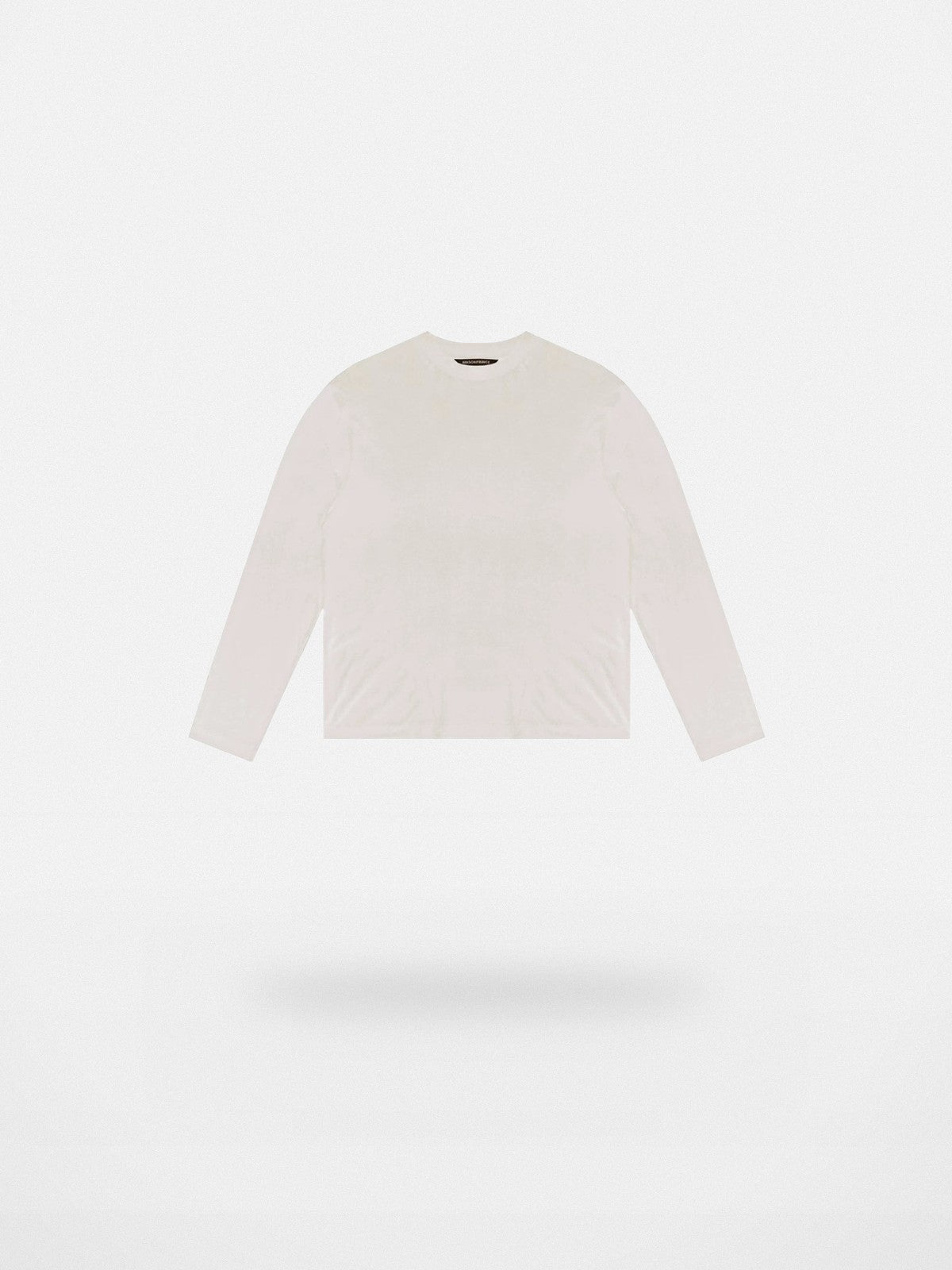 MASONPRINCE Lightweight Cotton Long Sleeve Tee in White