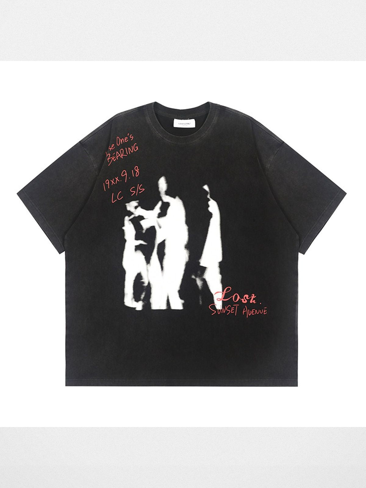 LOSTCTRL Mohe Ballroom Washed Graphic Tee in Black