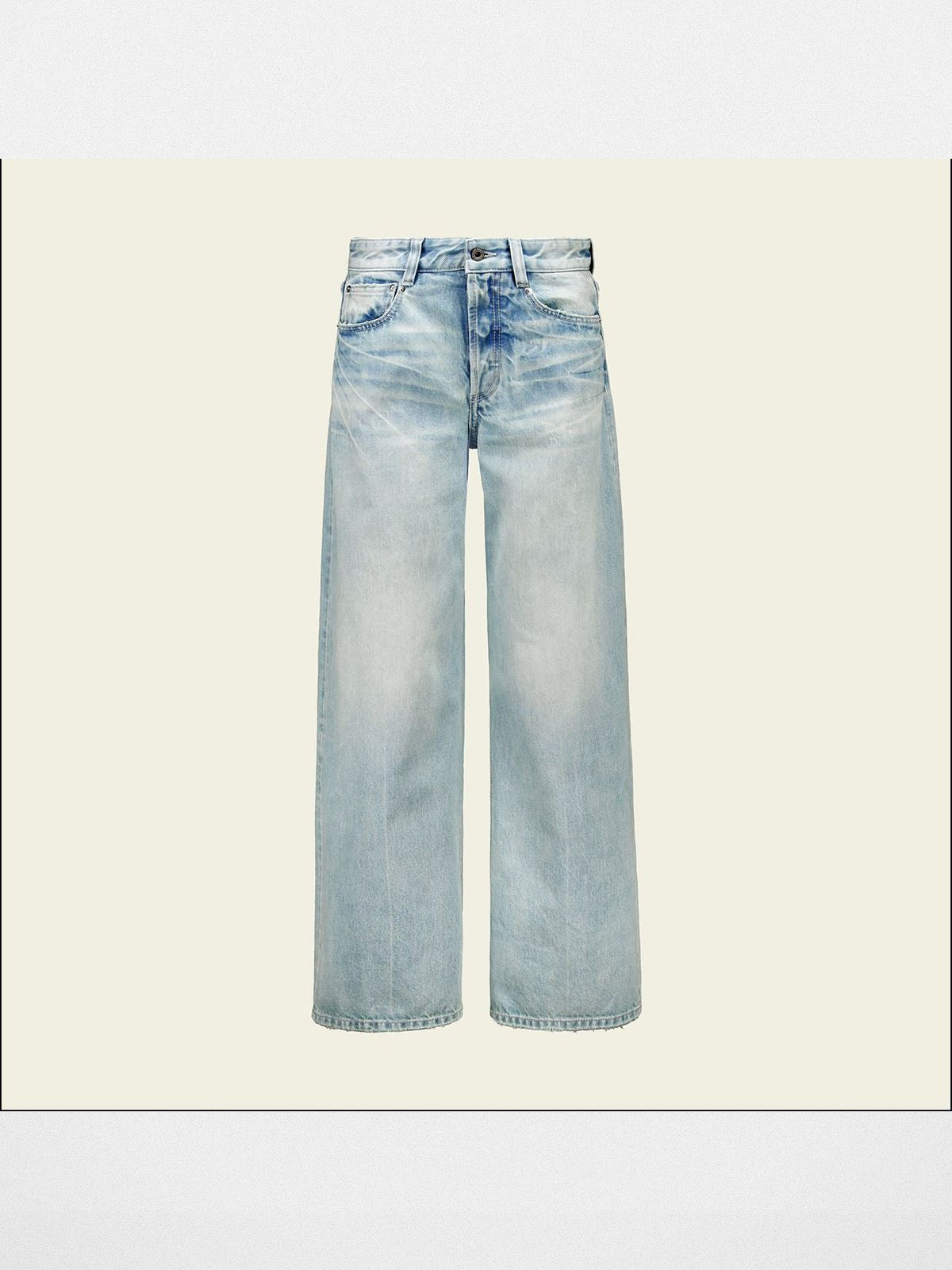 FaxCopyExpress Washed Cotton Gardener Jeans in Blue