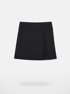 SHUSHUTONG Lamb Wool Side Slit Mini Skirt in Black