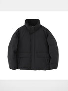 NANS Sherpa Collar Multi Pocket Down Puffer in Black