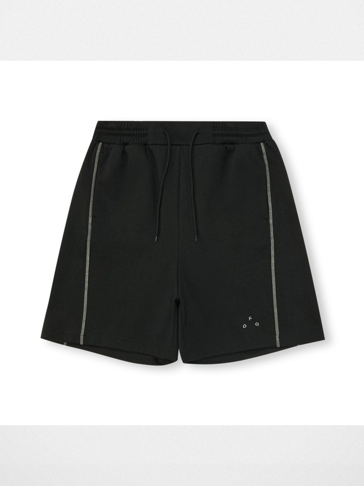 FPA Store Contrast Stitch Knit Shorts in Black