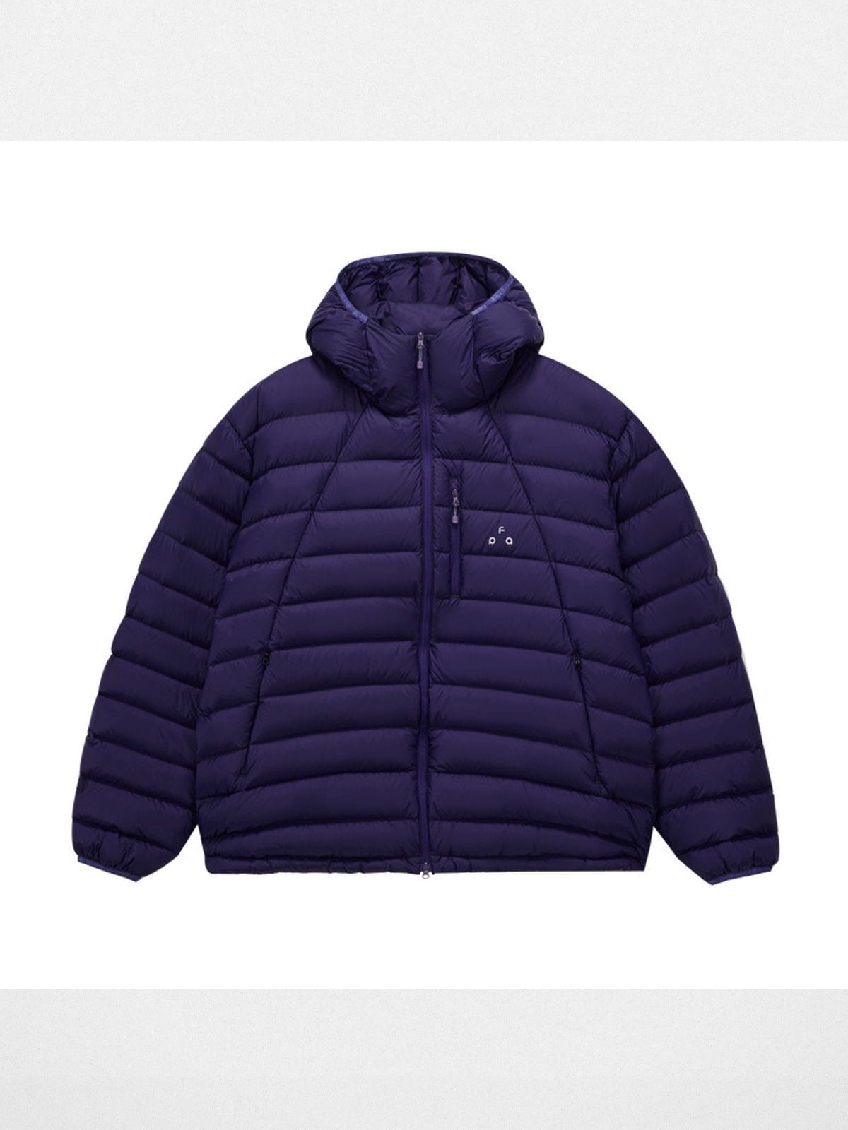 FPA Store Lightweight Hooded Down Puffer in Purple