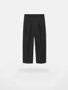 NANS Pleated Brushed Twill Cropped Pants in Black
