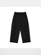 MasonPrince Inverted Pleat Curved Leg Trousers in Black