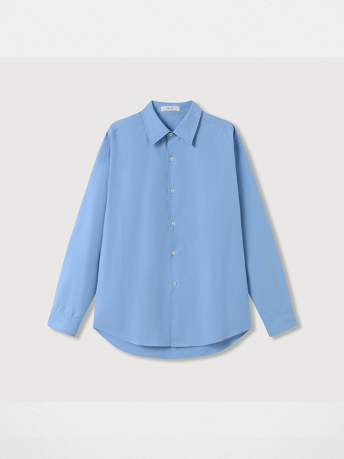 ROYA Long Staple Cotton Poplin Shirt in Sky Blue