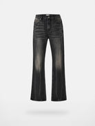 VLABMADE Washed Black Micro Flare Jeans in Black