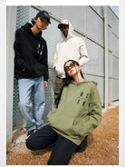 MEDM Embroidered Logo Hoodie in Olive - Lifestyle