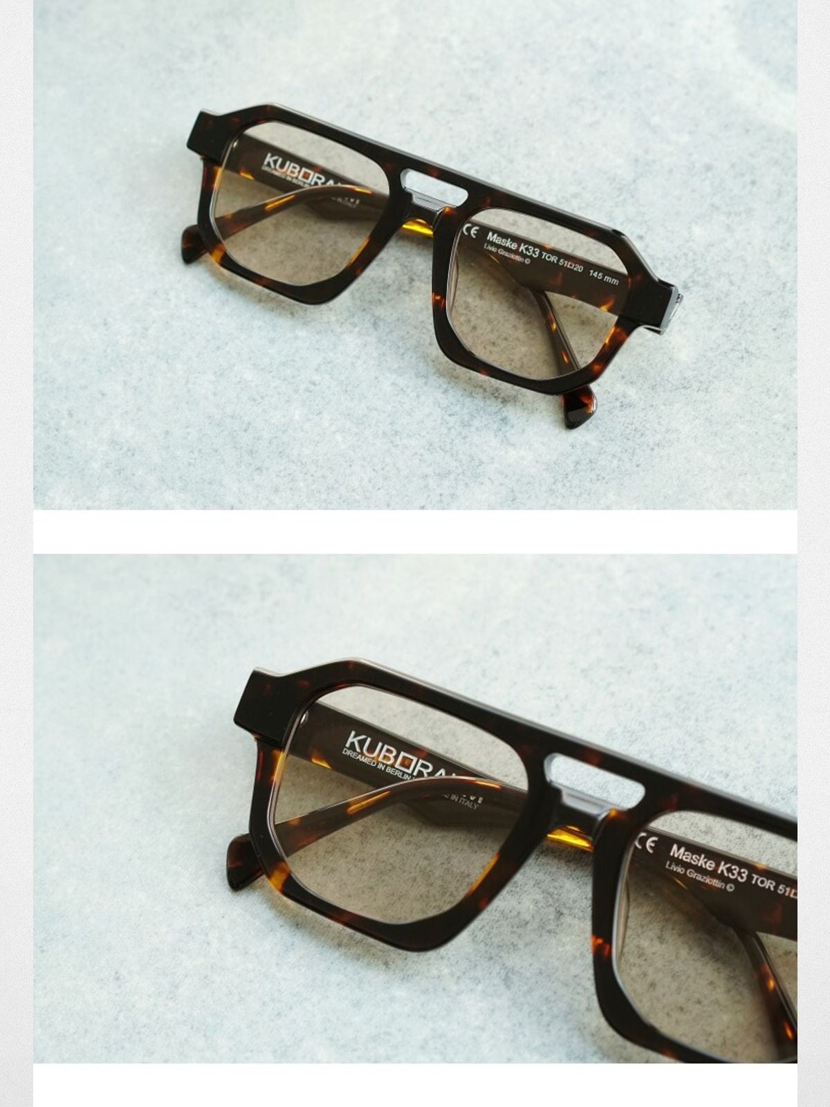 FUTURE UPDATE Geometric Double Bridge Sunglasses in Brown