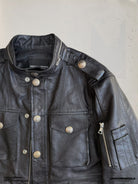 UNKNOWNWORLD Multi Pocket Horsehide Safari Jacket in Black - Detail
