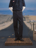 SOD Melvins Embroidered Pinstripe Trousers in Black - Lifestyle