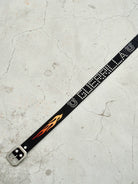 SWFI Flame Carved Studded Leather Belt in Black