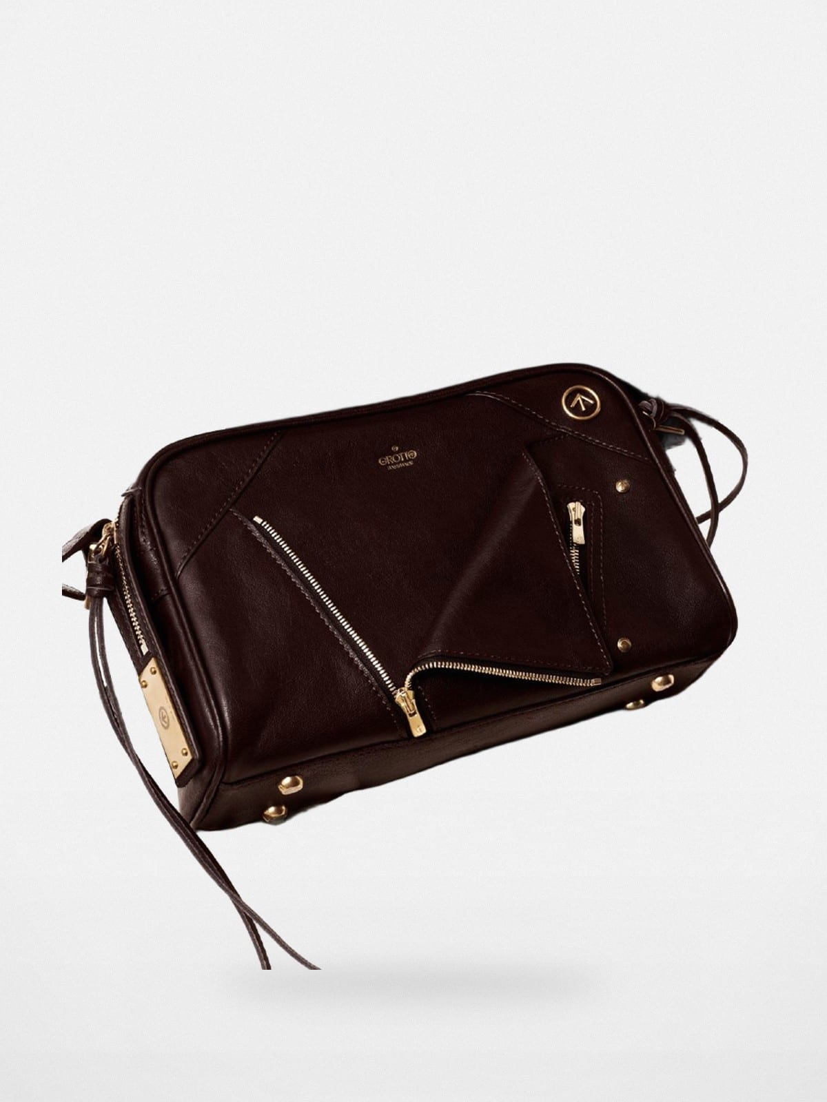 Grotto SoftCollar Vegetable Tanned Leather Bowling Bag in Brown