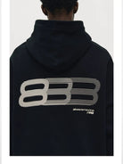 FPA Gradient Runway Graphic Hoodie in Black - On Model