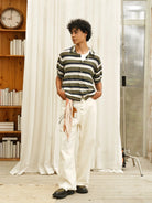 Retro 21 Distressed Wide Leg Jeans in White - On Model