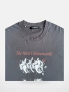 UNKNOWNWORLD Washed Distressed Graphic T Shirt in Gray - Detail