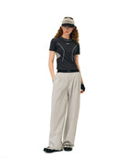 FPA Spliced Moisture Wicking T Shirt in Gray - On Model