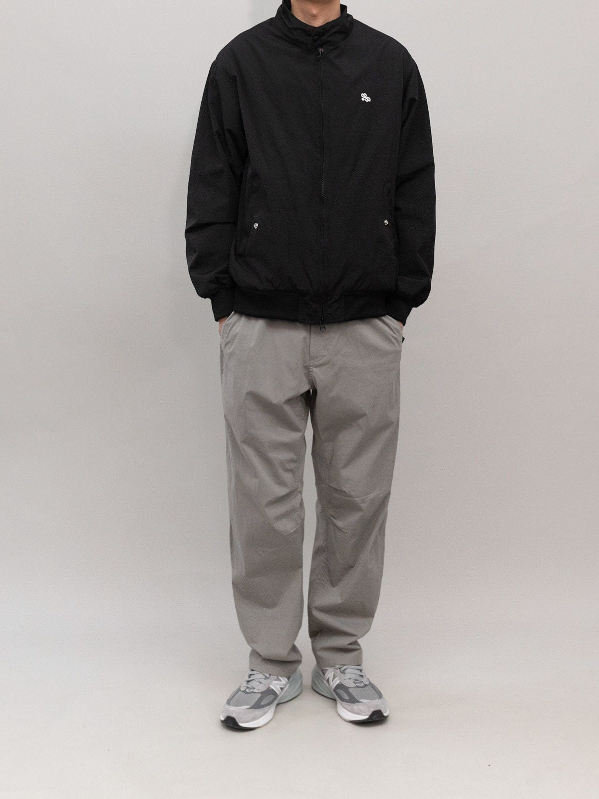 Soda Trendy Water Repellent Tapered Hiking Pants in Light Gray - On Model