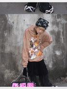 CFIERCE Spiked Cat Print Cage Bag in Red