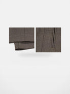 Simple Project Curved Panel Belted Wide Leg Trousers in Beige - Detail