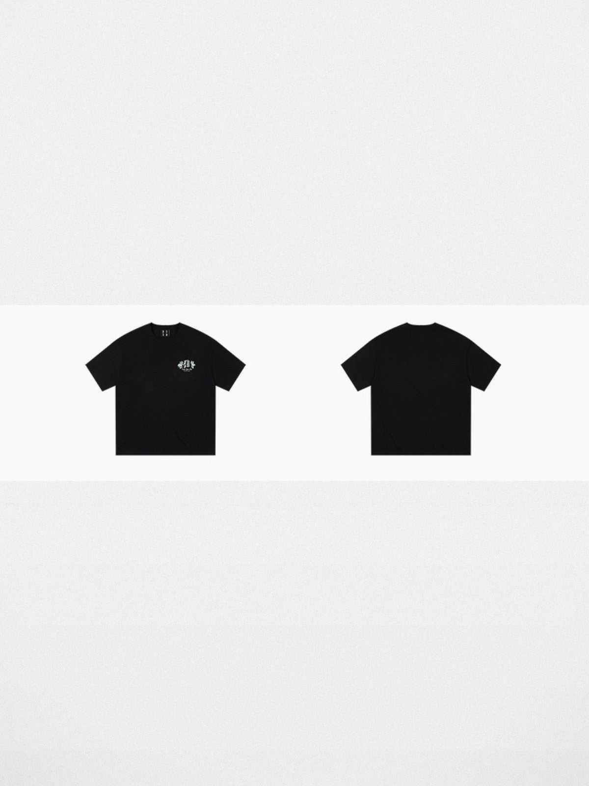 MEDM Floral Chenille Logo T Shirt in Black