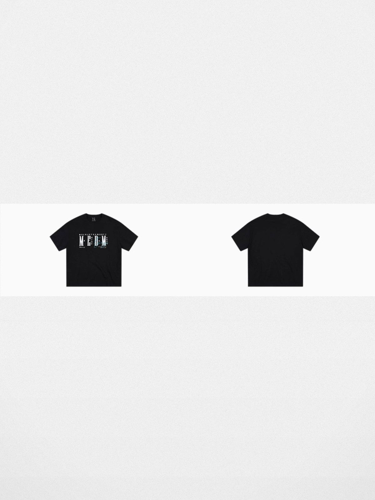 MEDM Logo Typography Cotton T Shirt in Black