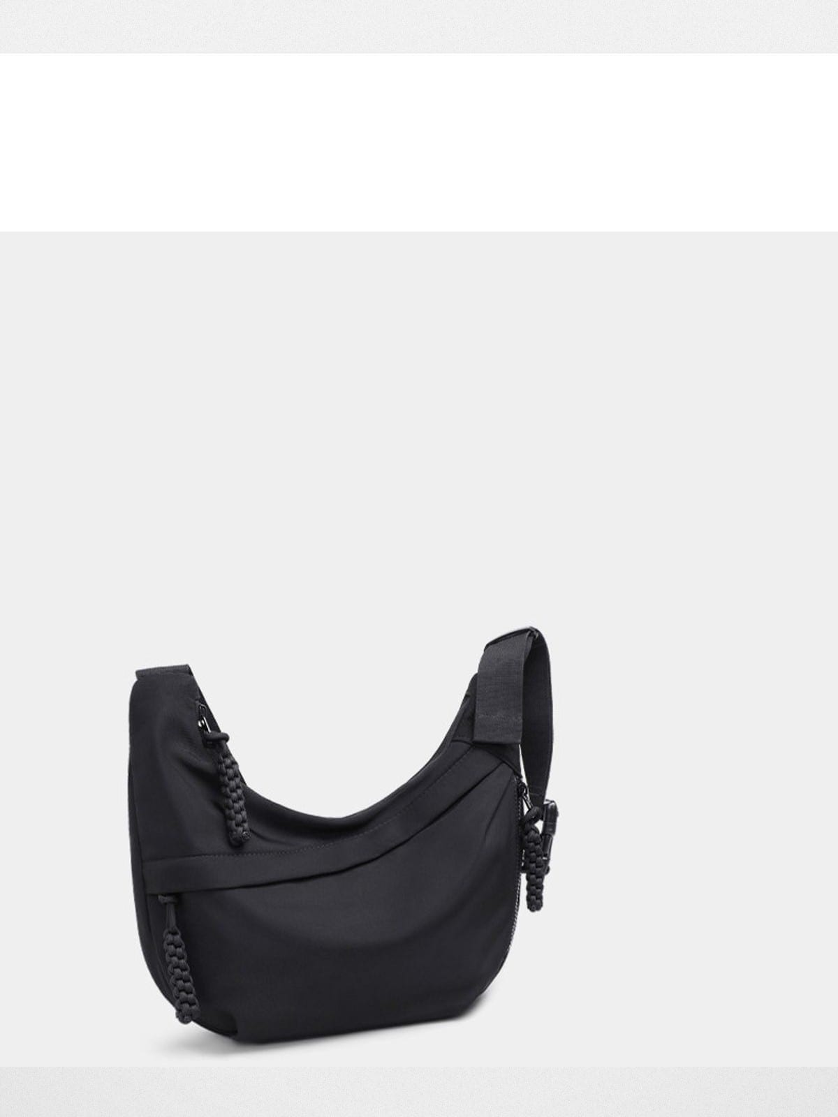 VINEY Slouchy Oxford Shoulder Bag in Black