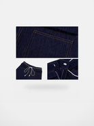 PUKI Double Waistband Curved Leg Jeans in Blue