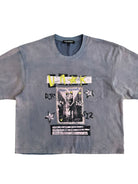 UNKNOWNWORLD Sun Faded Distressed Graphic T Shirt in Blue