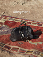Songmont Leather Bowling Bag in Black - Lifestyle