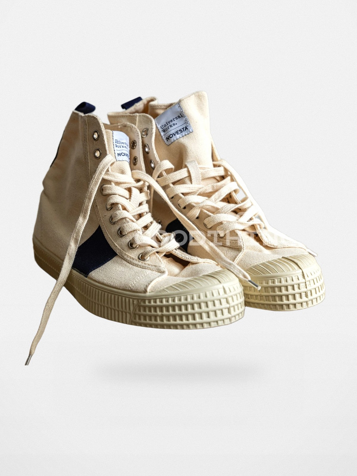 Soda Vulcanized Canvas Hiker Sneakers in Cream