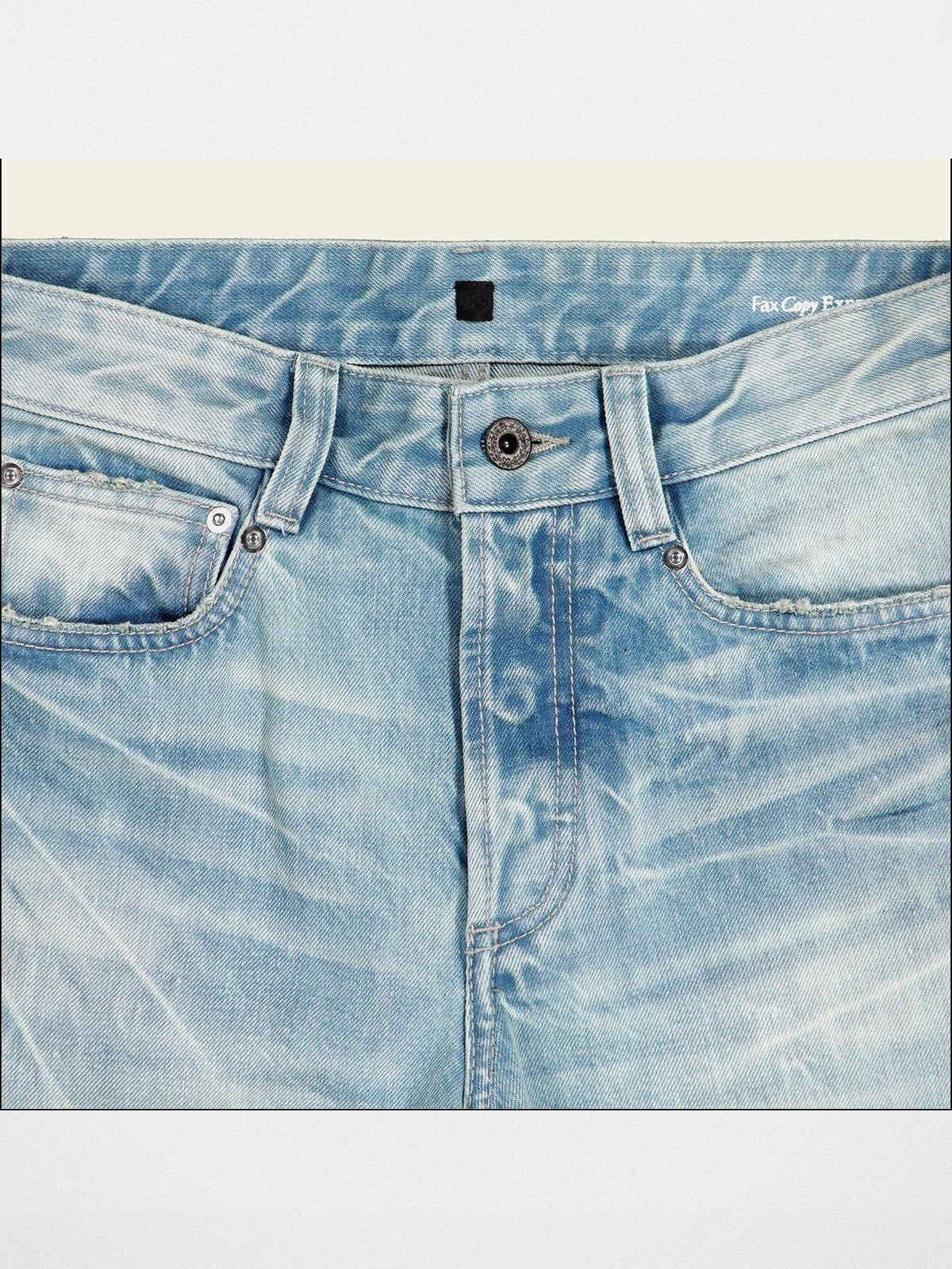 FaxCopyExpress Washed Cotton Gardener Jeans in Blue - Detail