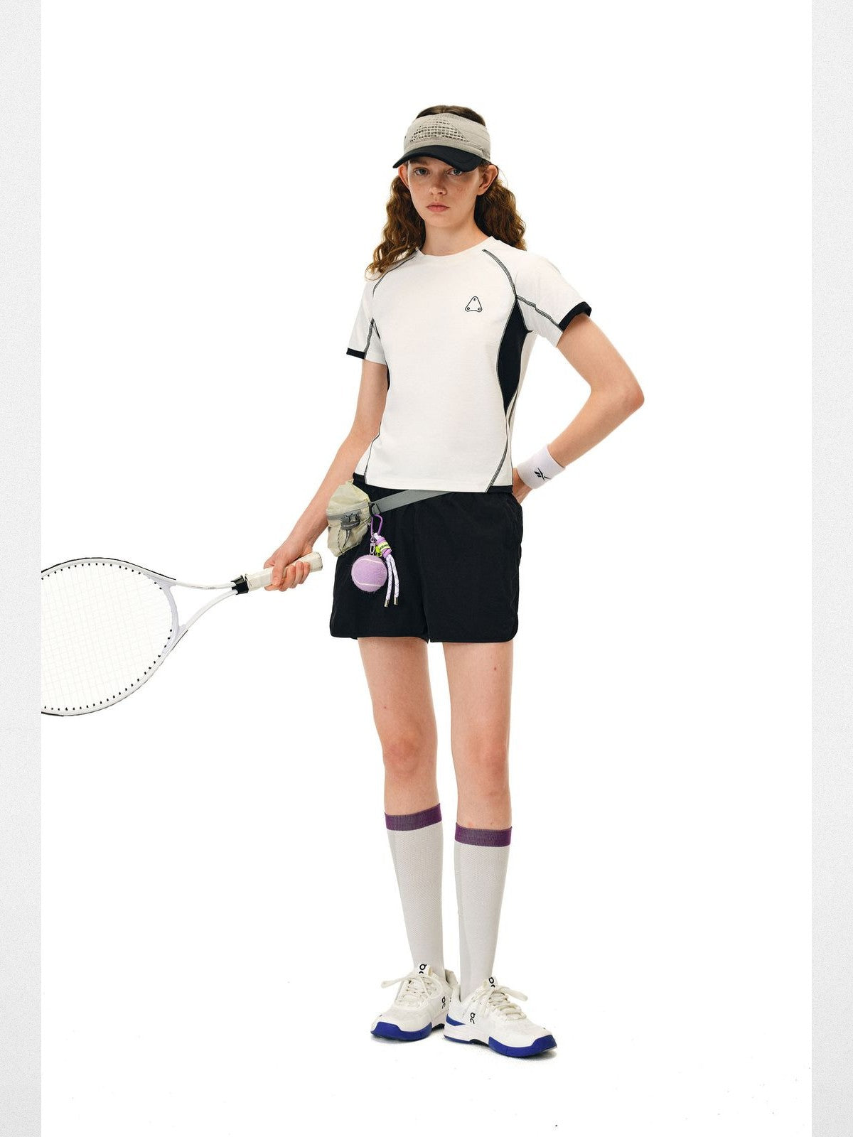 FPA Colorblock Panel Sport Tee in White - On Model