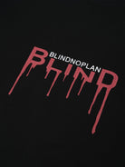 BLINDNOPLAN Cooling Fabric Paste Print T Shirt in Black - Detail