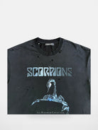 UNKNOWNWORLD Distressed Metallic Scorpio Tee in Black - Detail