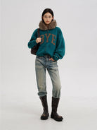 MasonPrince Wide Shaft Military Boots in Brown - On Model