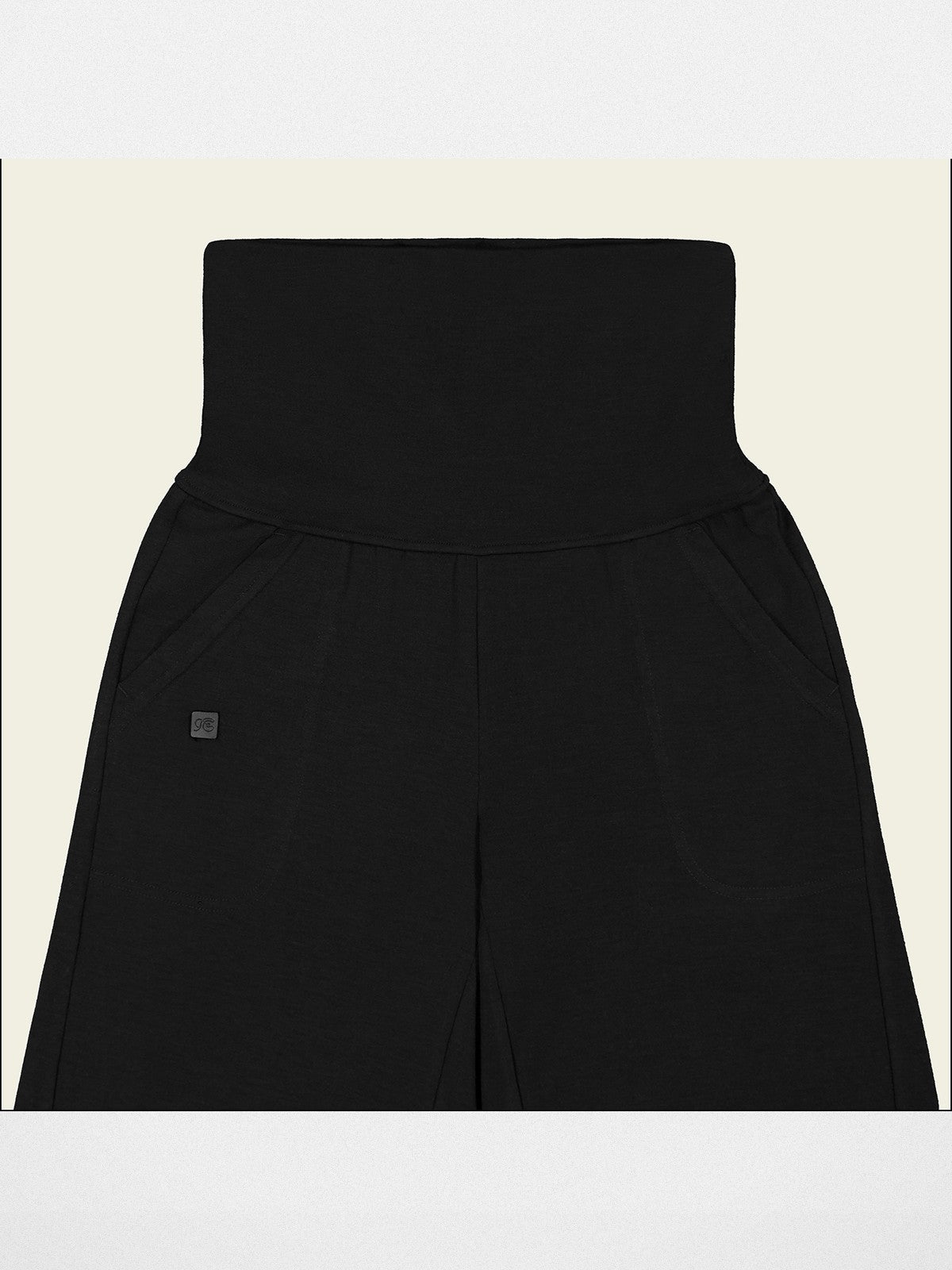 FaxCopyExpress Fold Over Waist Tapered Trousers in Black