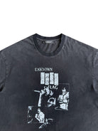 UNKNOWNWORLD Sun Faded Distressed Flag Print T Shirt in Black