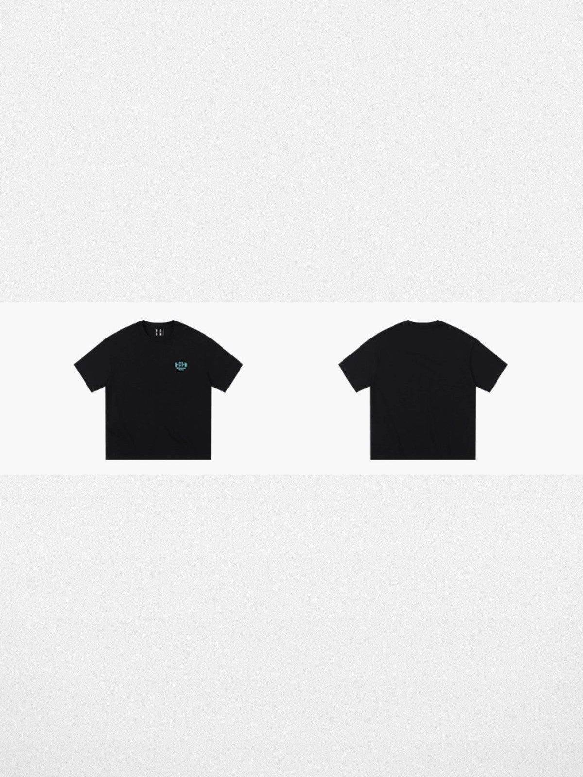 MEDM Embroidered Logo Cotton T Shirt in Black