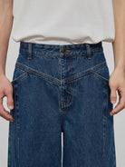 NANS 13oz Diagonal Seam Straight Jeans in Denim