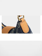 WANLIMA Monogram Denim Dumpling Bag in Denim - Detail