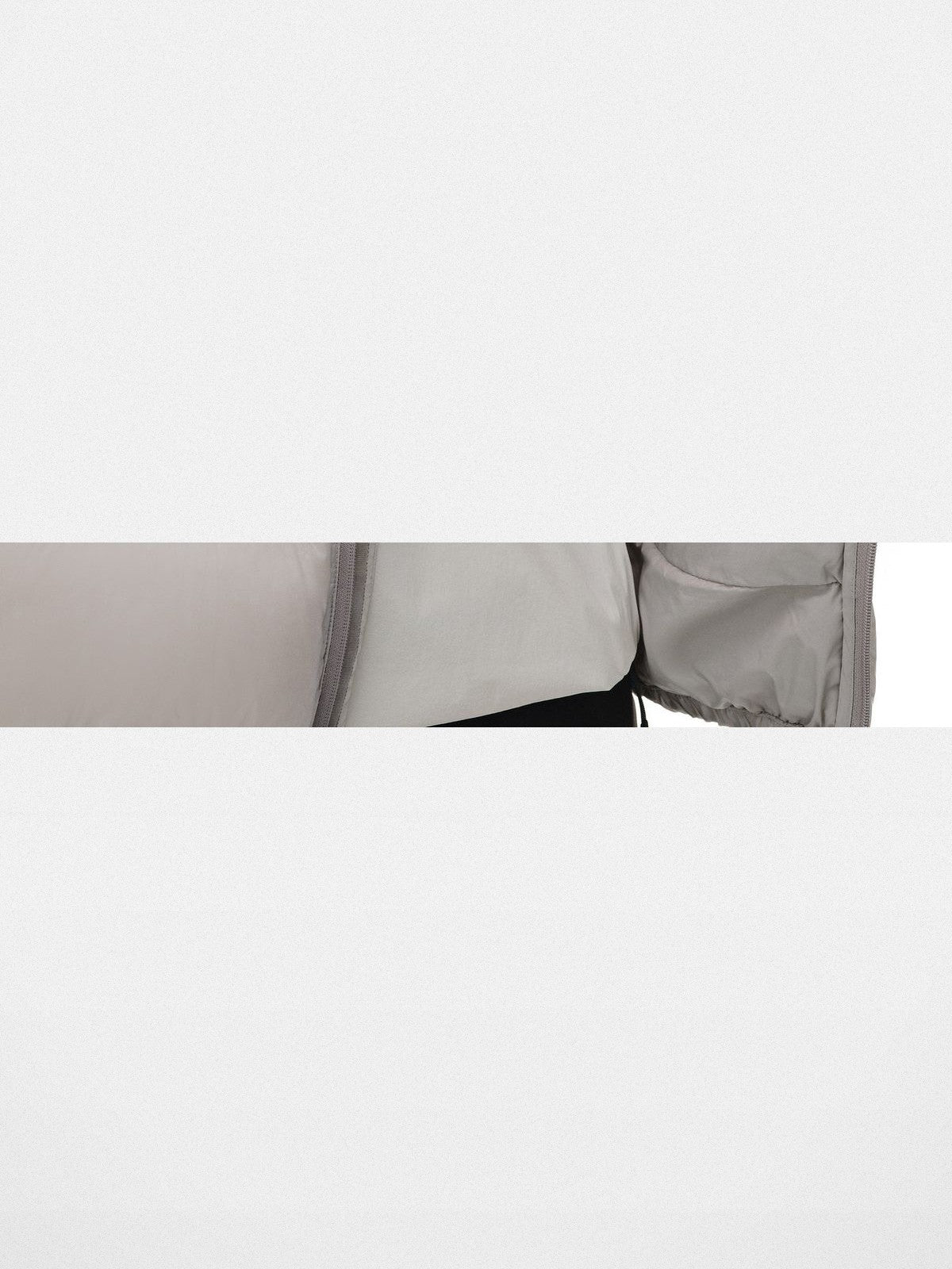 FPA 800FP Down Stand Collar Puffer in White - Detail