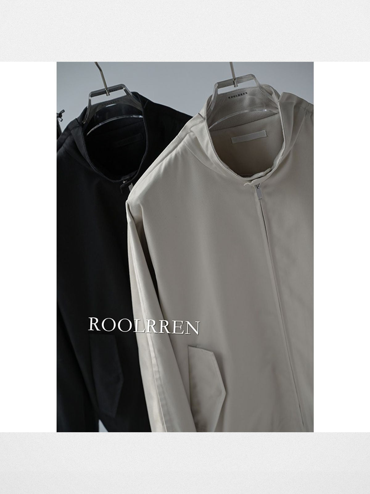 Roolrren Homme Heavyweight Cotton Harrington in Beige