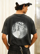 Retro 21 Garment Dyed Graphic Tee in Gray - On Model