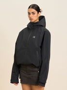 Ariseism Weather Resistant Hooded Jacket in Black - On Model