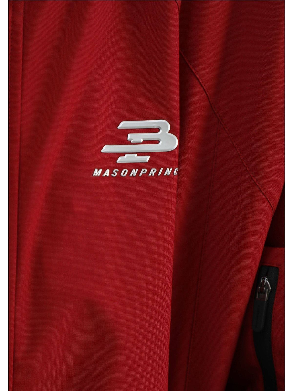 MasonPrince Waterproof Soft Shell Parka in Red - Detail