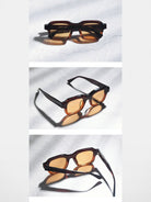FUTURE UPDATE Retro Acetate Sunglasses in Brown