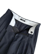 UNKNOWNWORLD Triple Pleated Wool Blend Trousers in Gray